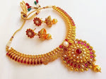 Thumbnail for Pink & White Kemp Temple Necklace Set