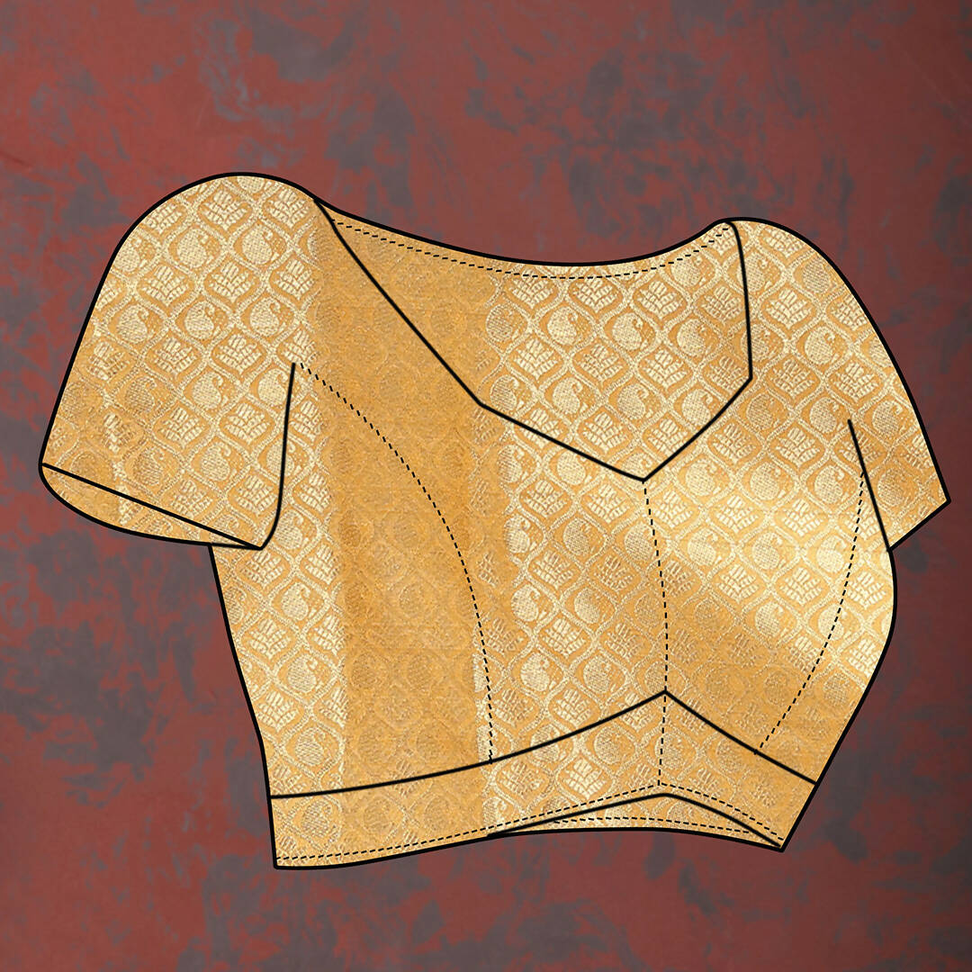 Lorenvalley Fashion Gold Cotton Woven Design with Zari Weaving Design Saree - Distacart