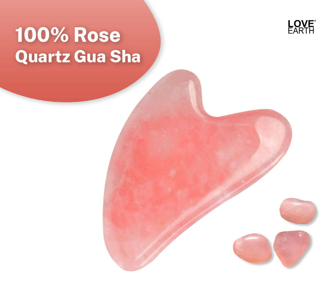 Love Earth Rose Quartz Gua Sha - Distacart