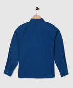 Thumbnail for Manet Boys Full Sleeves Solid Shirt - Dark Blue - Distacart