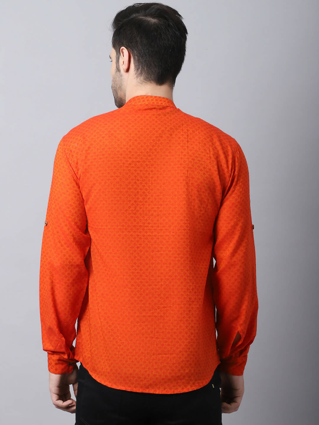 Even Apparels Orange Pure Cotton Kurta With Side Placket - Distacart