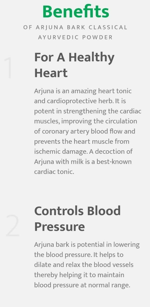 Parijata Herbs Arjuna Bark Powder - Distacart