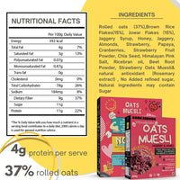 Thumbnail for Born Reborn Strawberry Oats & Millets Muesli with Honey and Jaggery - Distacart