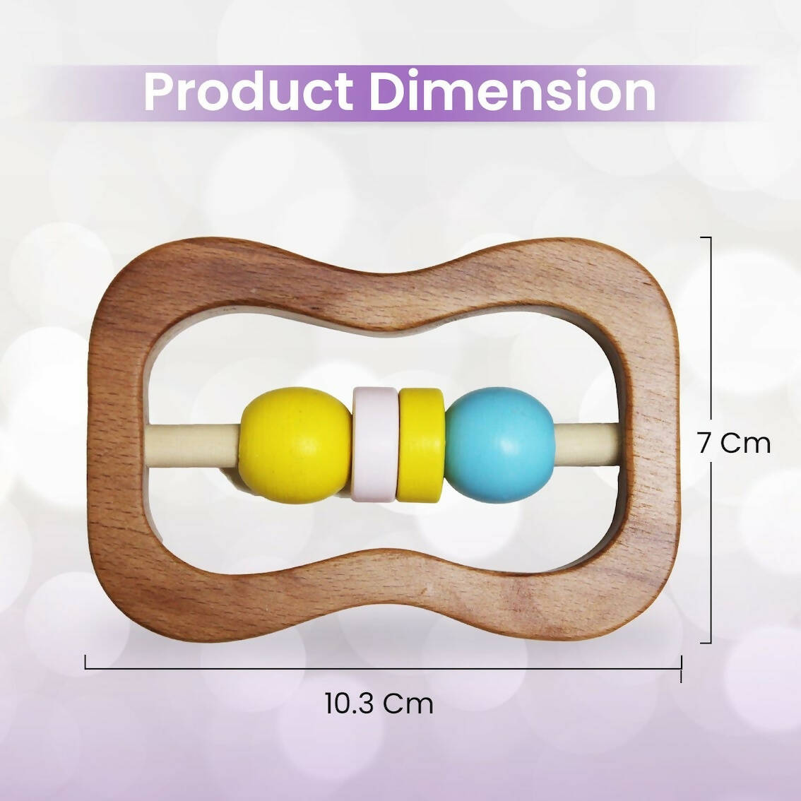 Matoyi Classic Sand Timer Wooden Rattle For Babies - Distacart
