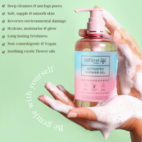 Thumbnail for Natural Vibes Deep Cleanse & Exfoliating Routine - Shower Gel Body Wash & Scrubbing Glove - Distacart