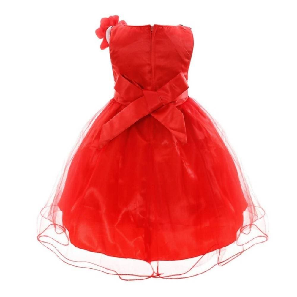 Asmaani Baby Girl's Black & Red Colour Satin A-Line Maxi Full Length Dress (AS-DRESS_22082) - Distacart