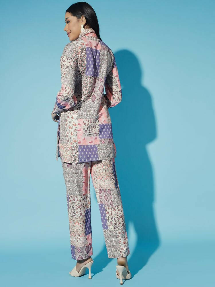 Myshka Women Multi-Printed Bling & Sparkly Co-Ords - Distacart