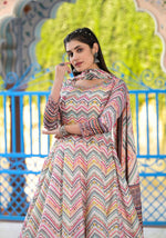Thumbnail for Functional Designer Off White-Muliti Dola Silk Anarkali suit with Dupatta - Ramya - Distacart