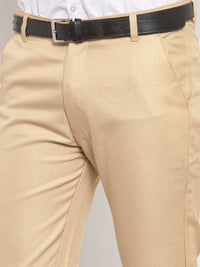 Thumbnail for Jainish Men's Gold Cotton Polka Dots Formal Trousers ( GP 257Golden ) - Distacart