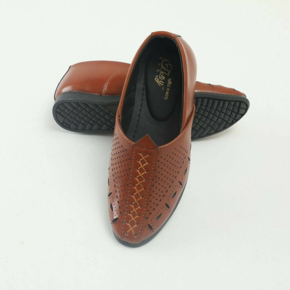 Tiny Bugs Boys Party & Ethnic Wear Mojari - Tan Color - Distacart