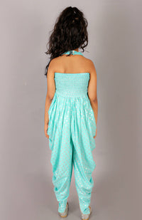 Thumbnail for Lil Drama Fusion Fair Girls Blue Dhoti Jumper - Distacart