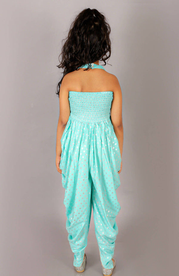 Lil Drama Fusion Fair Girls Blue Dhoti Jumper - Distacart