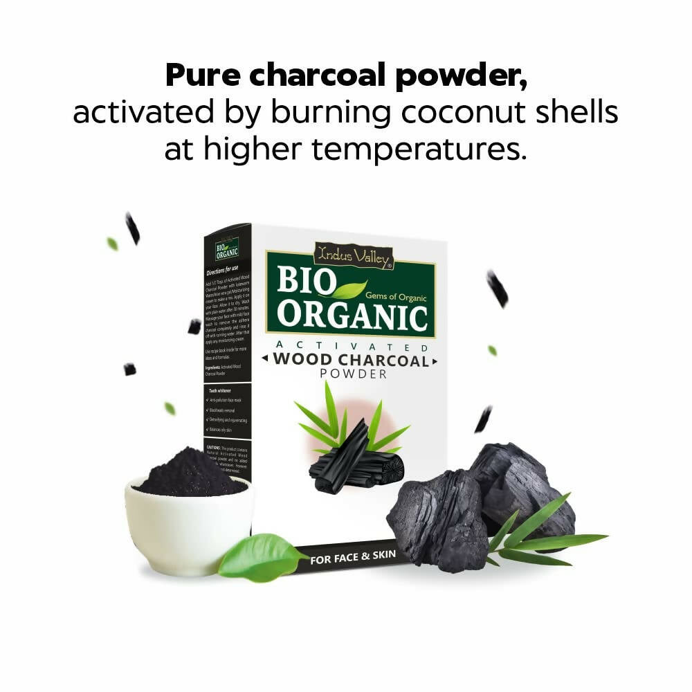 Indus Valley Bio Organic Activated Wood Charcoal Powder - Distacart