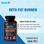 Thumbnail for Healthvit Keto Fat Burner With Garcinia, Green Tea, Green Coffee Capsules - Distacart