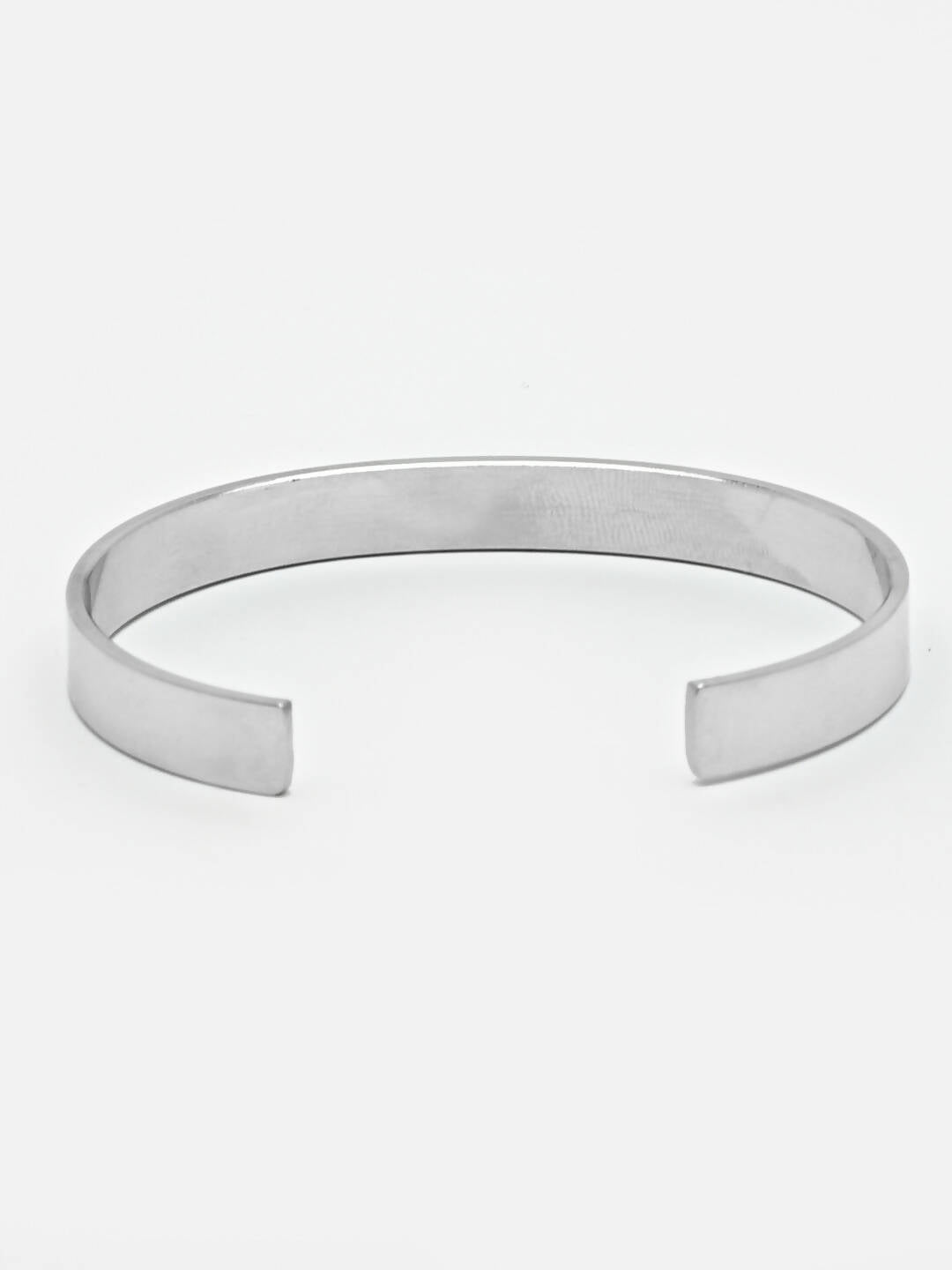 NVR Men Silver Stainless Steel Cuff Bracelet - Distacart