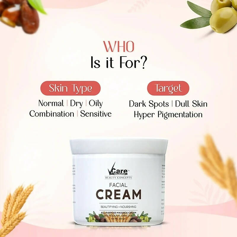 VCare Facial Cream For Glowing Skin - Distacart