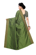 Thumbnail for Vamika Paithani Green Cotton Silk Weaving Saree (Paithani Green) - Distacart
