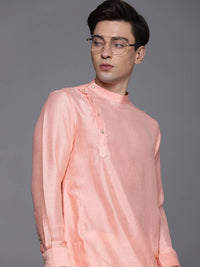 Thumbnail for Manyavar Men Coral Angrakha Kurta with Pyjamas - Distacart