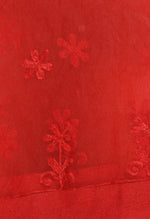 Thumbnail for Mominos Fashion Red Orgenza Chikan Work Dupatta