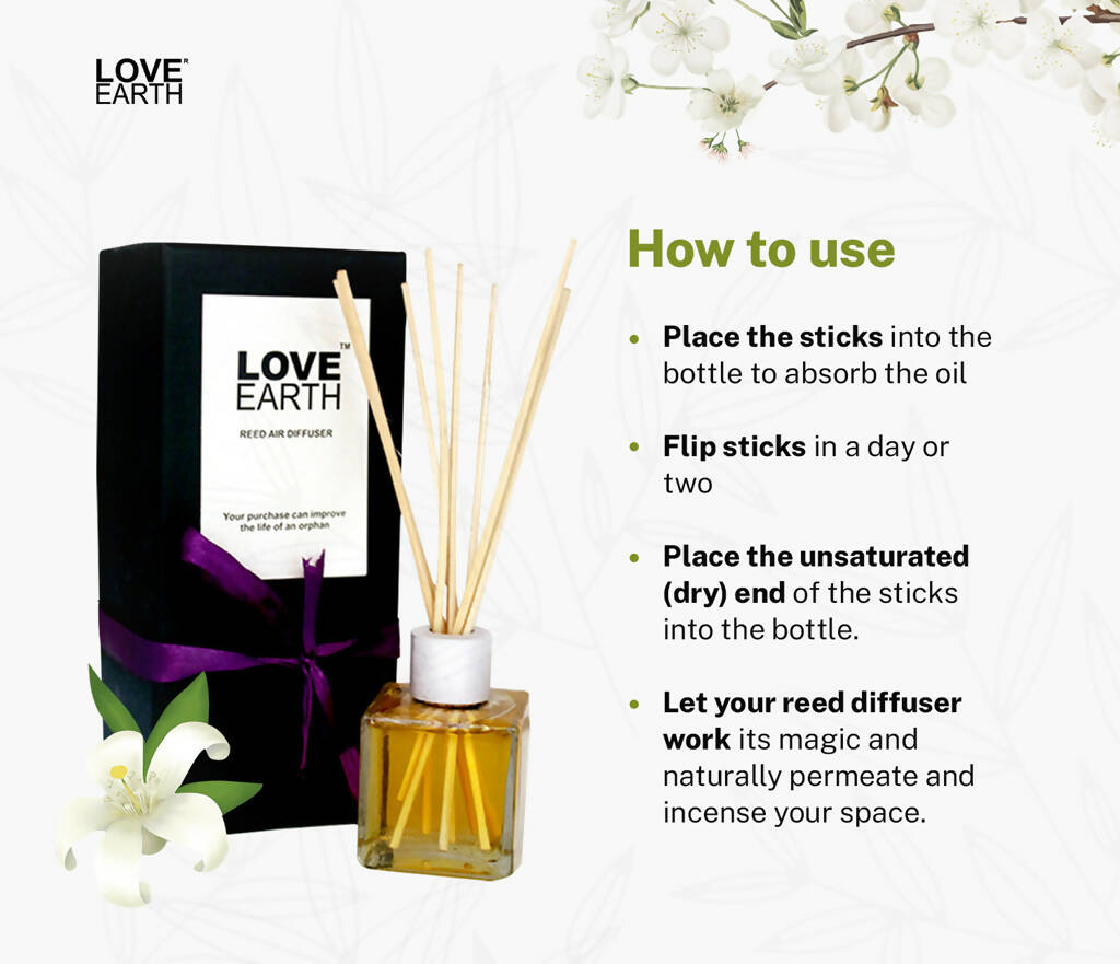 Love Earth Reed Diffuser- Jasmine - Distacart