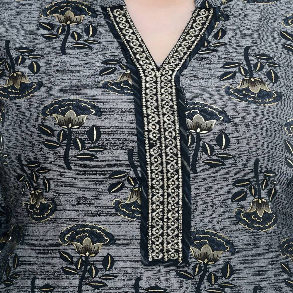 Lagi Women's Black Rayon Straight Printed Kurta & Palazzo (MRP102)