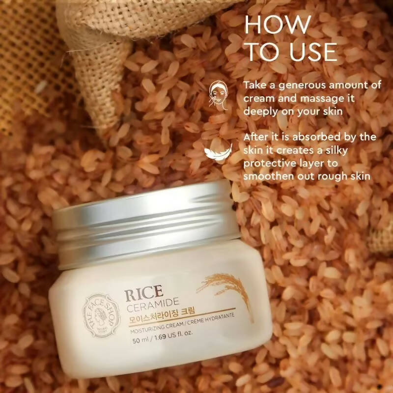 The Face Shop Rice & Ceramide Moisturizing Cream - Distacart