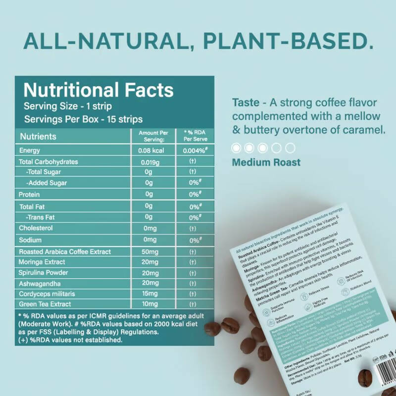 Wellbeing Nutrition Melts Superfood Latte Strips - Caramel Flavor - Distacart