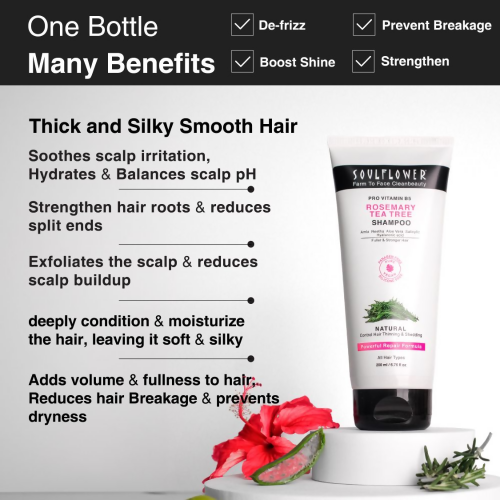 Soulflower Rosemary Tea Tree Shampoo - Distacart