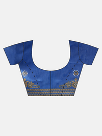 Thumbnail for Saree Mall Blue Printed Bhagalpuri Saree - Distacart
