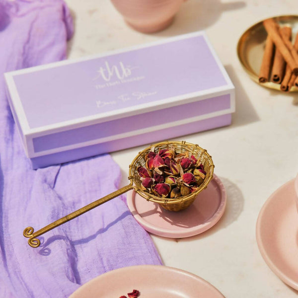 The Herb Boutique Antique Brass Tea Strainer - Distacart