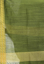 Thumbnail for Mominos Fashion Moeza Handloom Cotton Mehndi Green Dupatta - Distacart