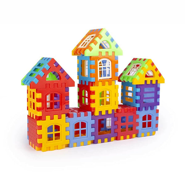 Kipa 210 Pieces Multi Colored Mega Jumbo Happy Home House Building Block with Attractive Windows and Smooth Rounded Edges Game with Storage Container - Distacart