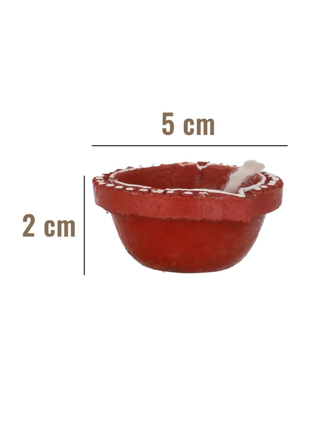 Tied Ribbons Red Blue Pack of 12 Handcrafted Terracotta Clay Oil Diya - Distacart