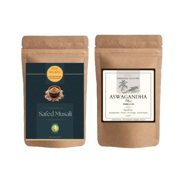 Satvi Wellness Ashwagandha Plus and Safed Musli Combo - Distacart