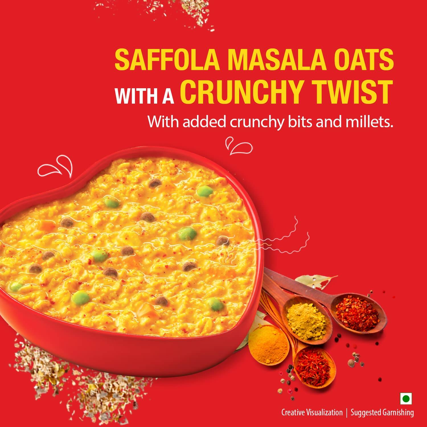 Saffola Karara Crunch Masala Oats - Distacart