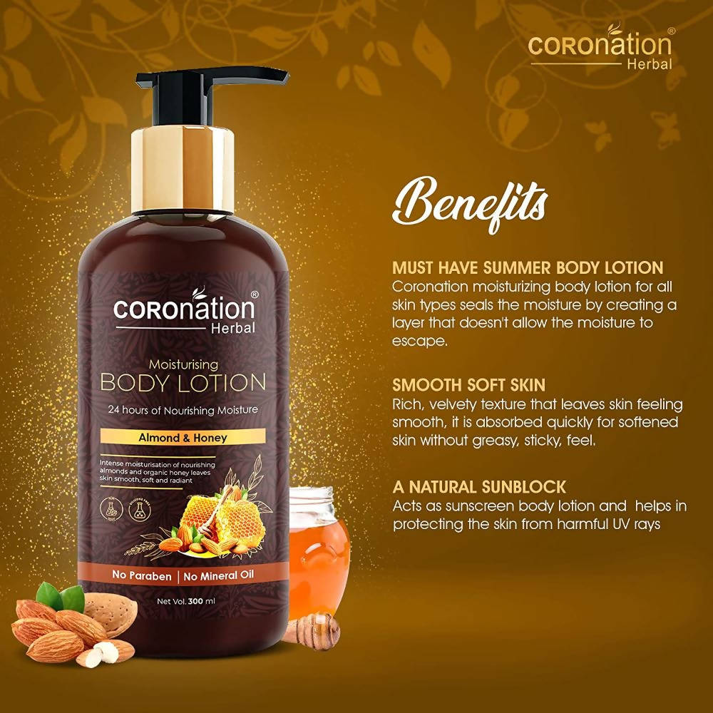 Coronation Herbal Almond & Honey Moisturising Body Lotion - Distacart