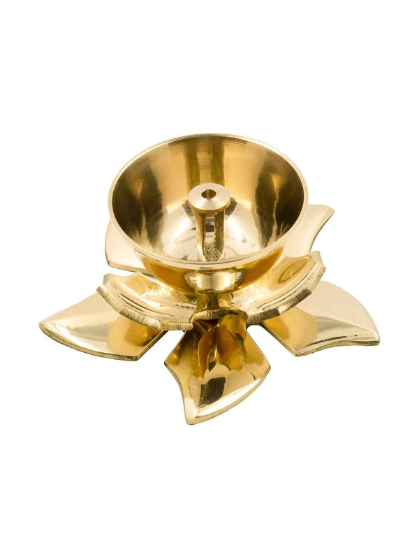 Spillbox Gold Toned Kamal Jyothi Diya Pooja Essentials - Distacart
