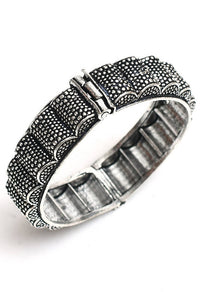 Thumbnail for Mominos Fashion Kamal Johar Oxidised Silver Bangles Set