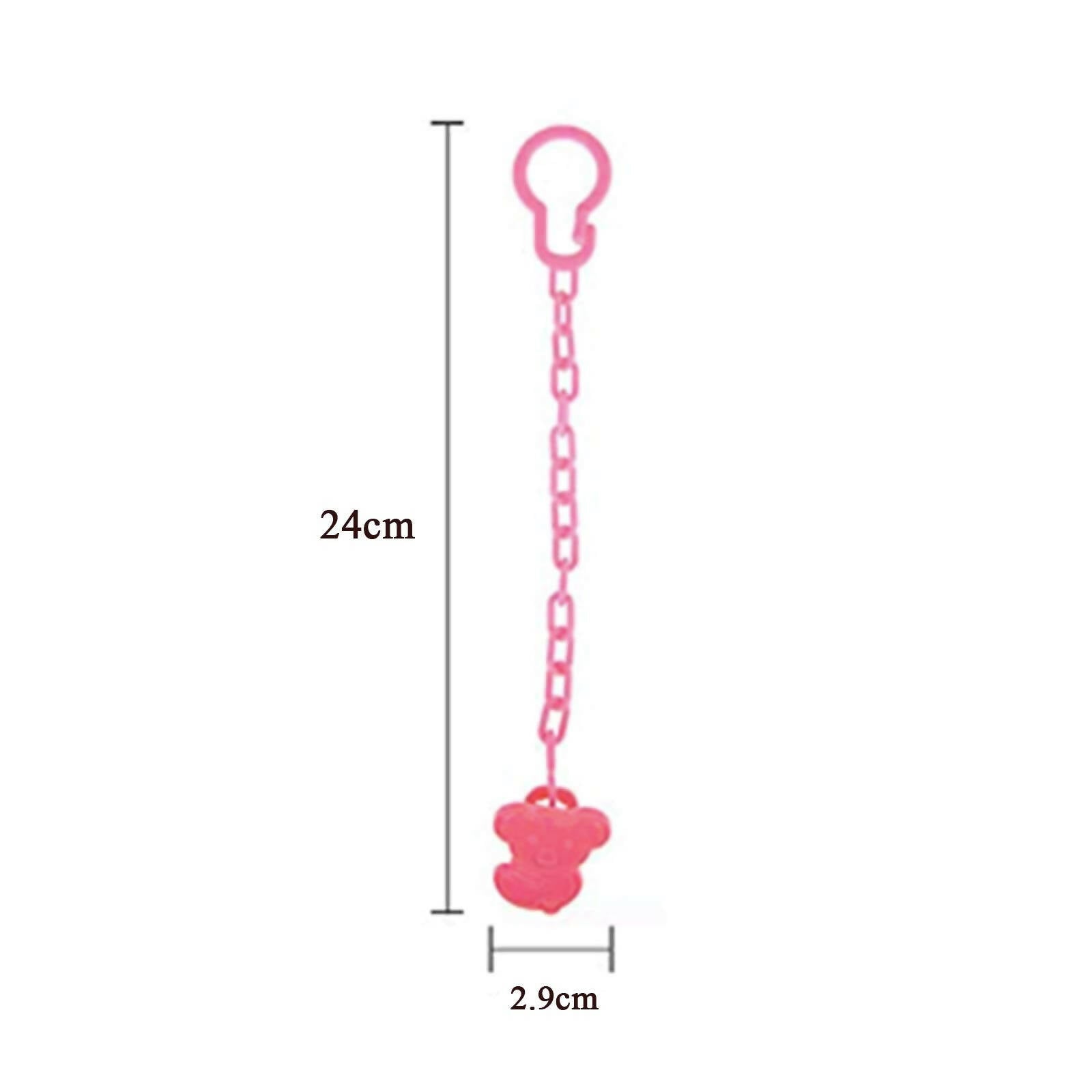Safe-O-Kid Safe-O-Kid Animal Design Silicone Pacifier/Soother With Holder Chain And Clip, Pink - Distacart