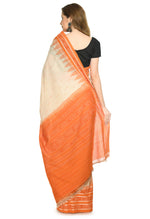 Thumbnail for Vamika Sambalpuri Ikat Cotton Scot Dali Tasrite Orange Saree - Distacart