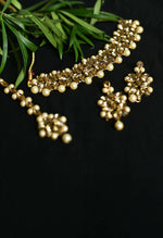 Thumbnail for Mominos Fashion Johar Kamal Gold-Plated Brass Finish Kundan/Pearls Choker For Women (Golden) - Distacart