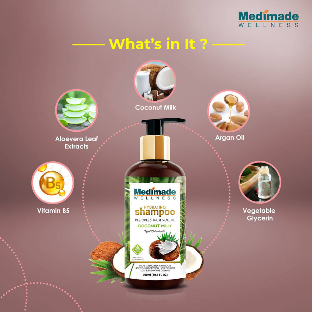 Medimade Wellness Hydrating Shampoo With Coconut Milk - Distacart