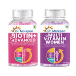 Thumbnail for Dr. Morepen Biotin+ Advanced Tablets and Multivitamin Women Tablets Combo - Distacart