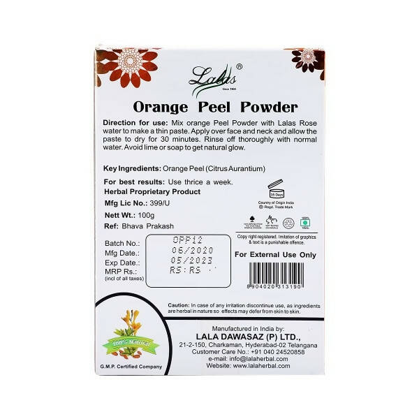 Lalas Orange Peel Powder - Distacart