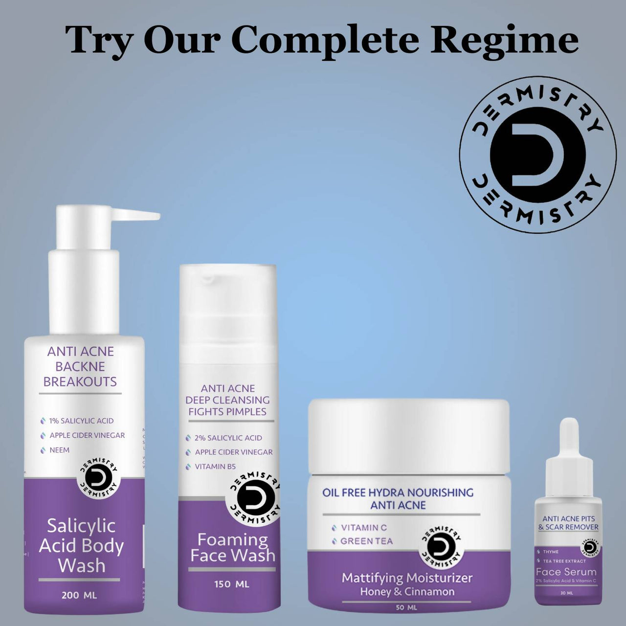 Dermistry Salicylic Acid Anti Acne Face Serum & Anti Acne Foaming Face Wash - Distacart