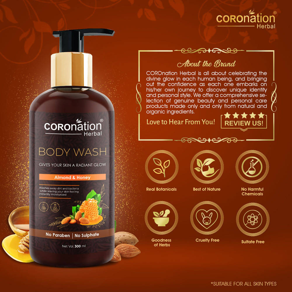 Coronation Herbal Almond and Honey Body Wash - Distacart