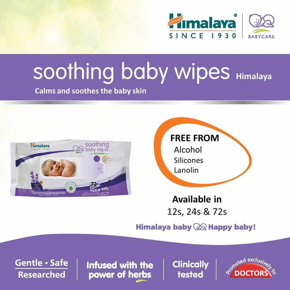 Himalaya Herbals - Soothing Baby Wipes - Distacart
