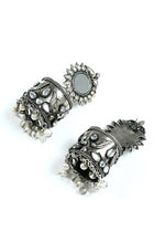 Thumbnail for Mominos Fashion Johar Kamal Women Silver Oxidised Jhumkas - Distacart