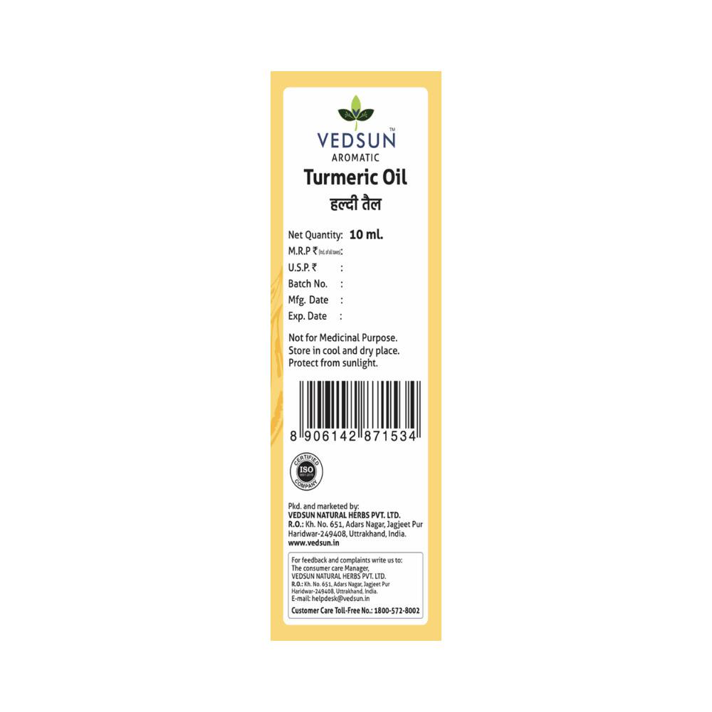Vedsun Naturals Turmeric/Haldi Oil Pure & Organic for Skin - Distacart