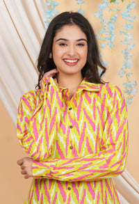 Thumbnail for House of RP Women Multicolor Cotton Shirt Tunic - Distacart